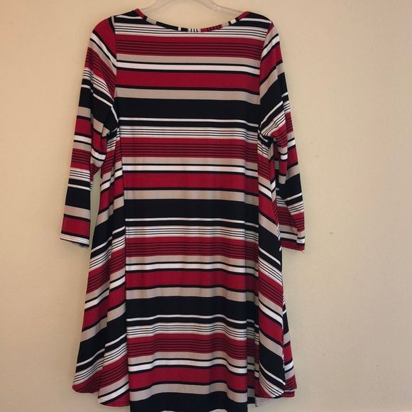 American Curvy Plus Stripe Tunic Dress - Picture 4 of 4